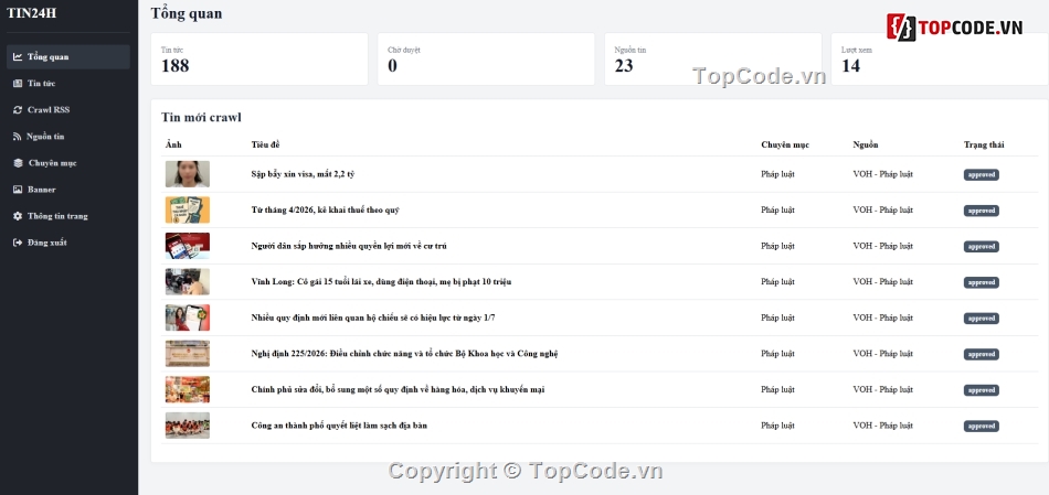 Web Crawl,code tin tức,web tin tức